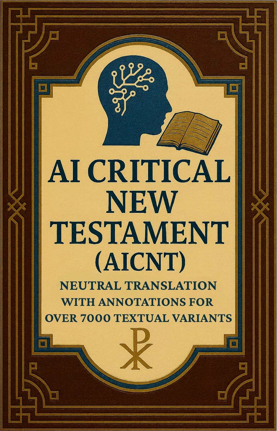 AI Critical New Testament book cover — Neutral Translation with Annotations for Over 7000 Textual Variants